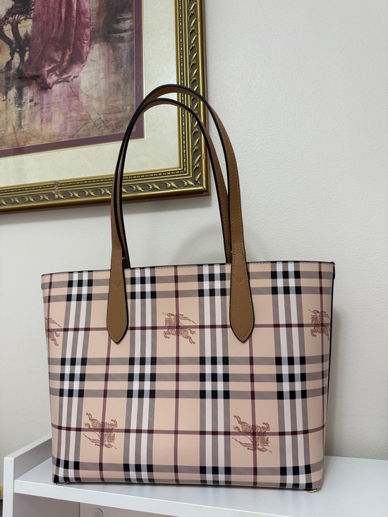 Handbags - Classic Plaid Tote Bag in Beige